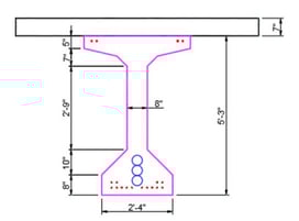 Details of PPC AASHTO Type V I-Beam