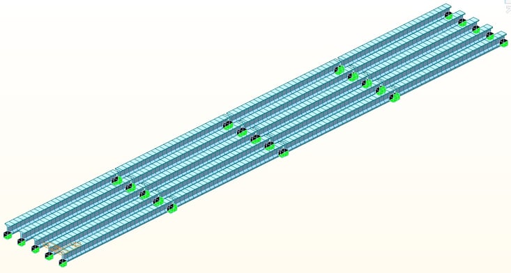 PPC beam segments at the first stage