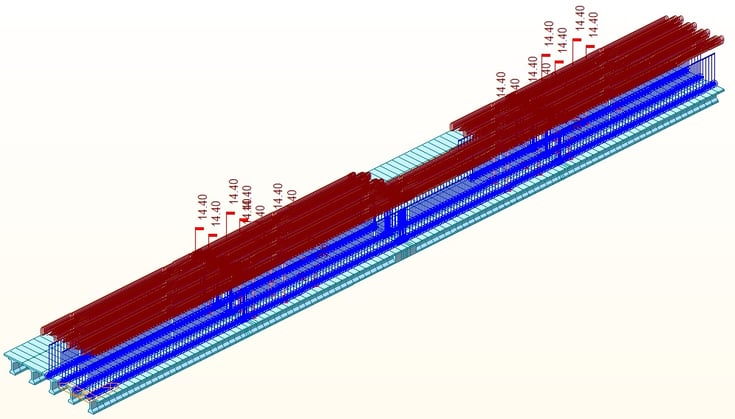 Applied live load when the negative maximum moment occurs