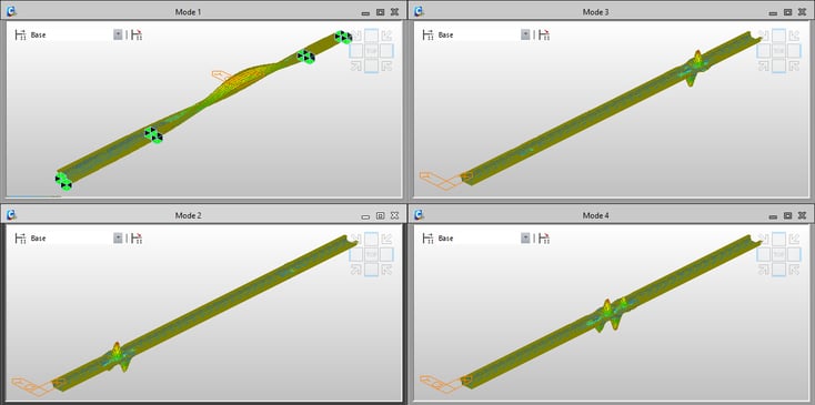 Figure 3-13. Buckling mode shapes and critical factors