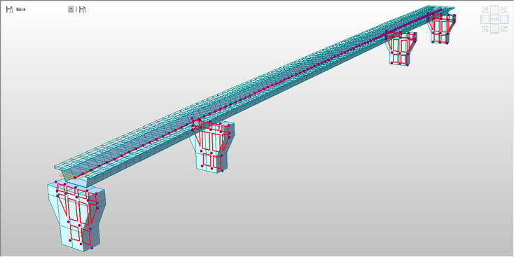 Figure 3-3. midas Civil model for the second studied solution