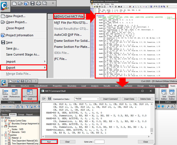 Figure 4-10. Importing load combinations from an existing file