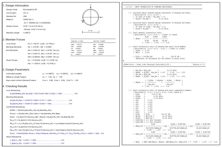 Figure 26: Member force results