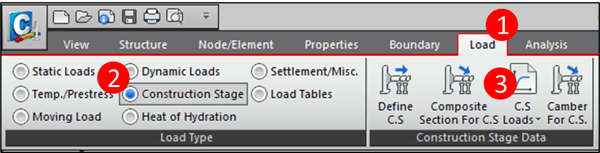 Figure 2.2 Define CS - Load Tab