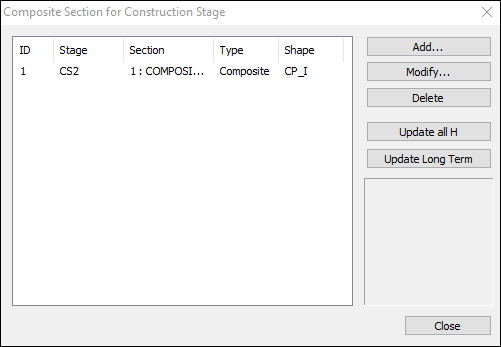 Figure 3.1 Construction Stage for CS