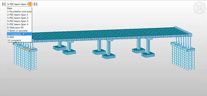 Figure 13: Model having the construction stages