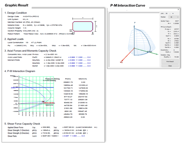 Image 2.4 Sample Result for Column Design