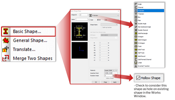 Image 4.8 Basic Shape Data Dialog Box