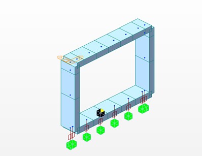 Figure 2. 2D approach - Simple box culvert comprising of beam elements