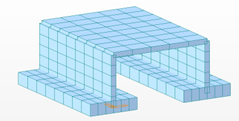 Fig 5(a) Bridge Culvert 3D Midas Civil model