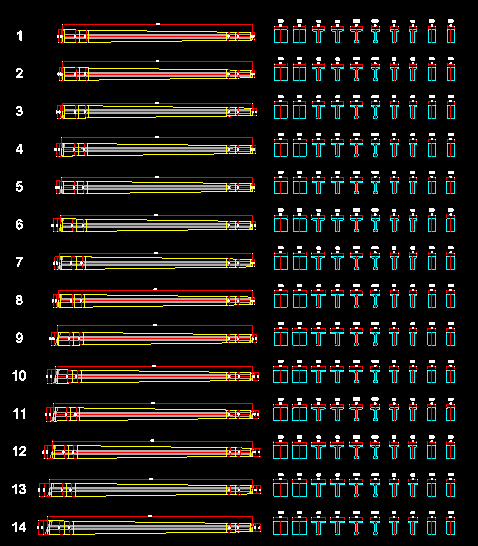 Figure 2. Typical Sections of Prestressed Concrete Beams