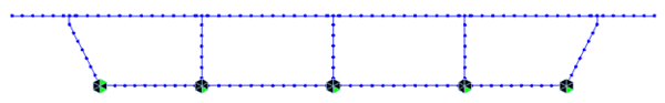 Step 1. Create a 2D frame model. The width of all 2D frames is taken as a unit width (1 ft).