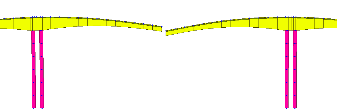 Uneven Connection of Free Cantilevers