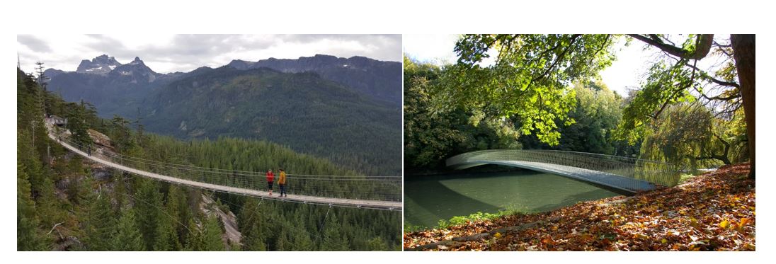 Figure 4: Slender airy footbridges