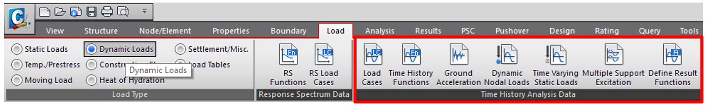 Figure 17: Time History Analysis Data