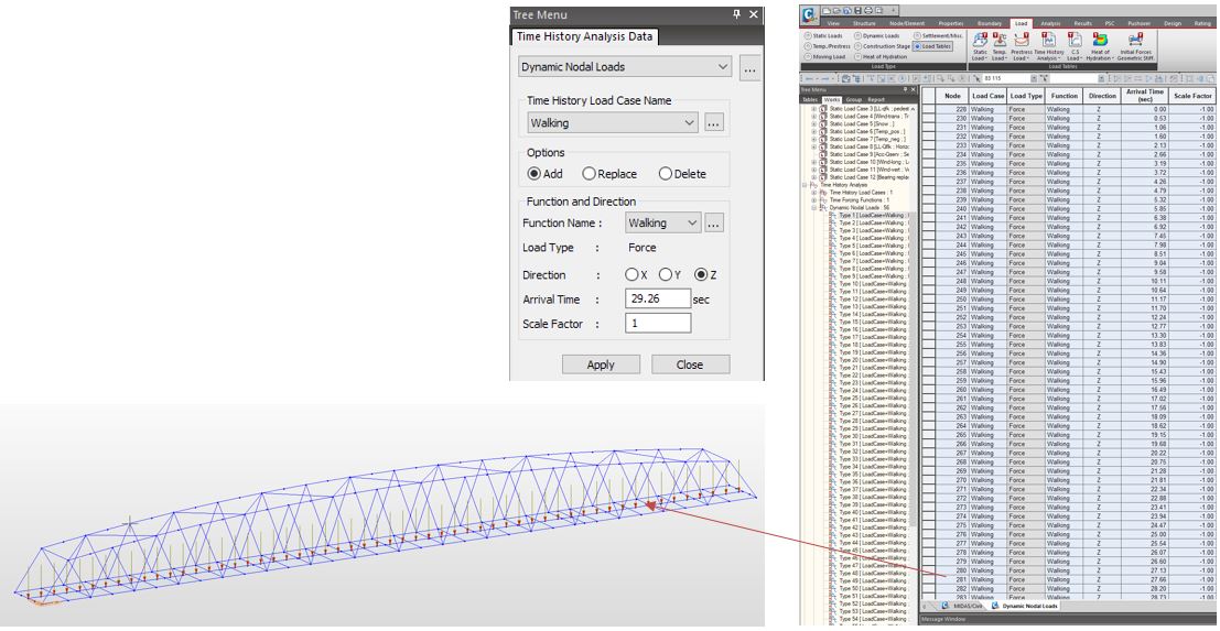 Figure 19: Time History Load Case and Functions